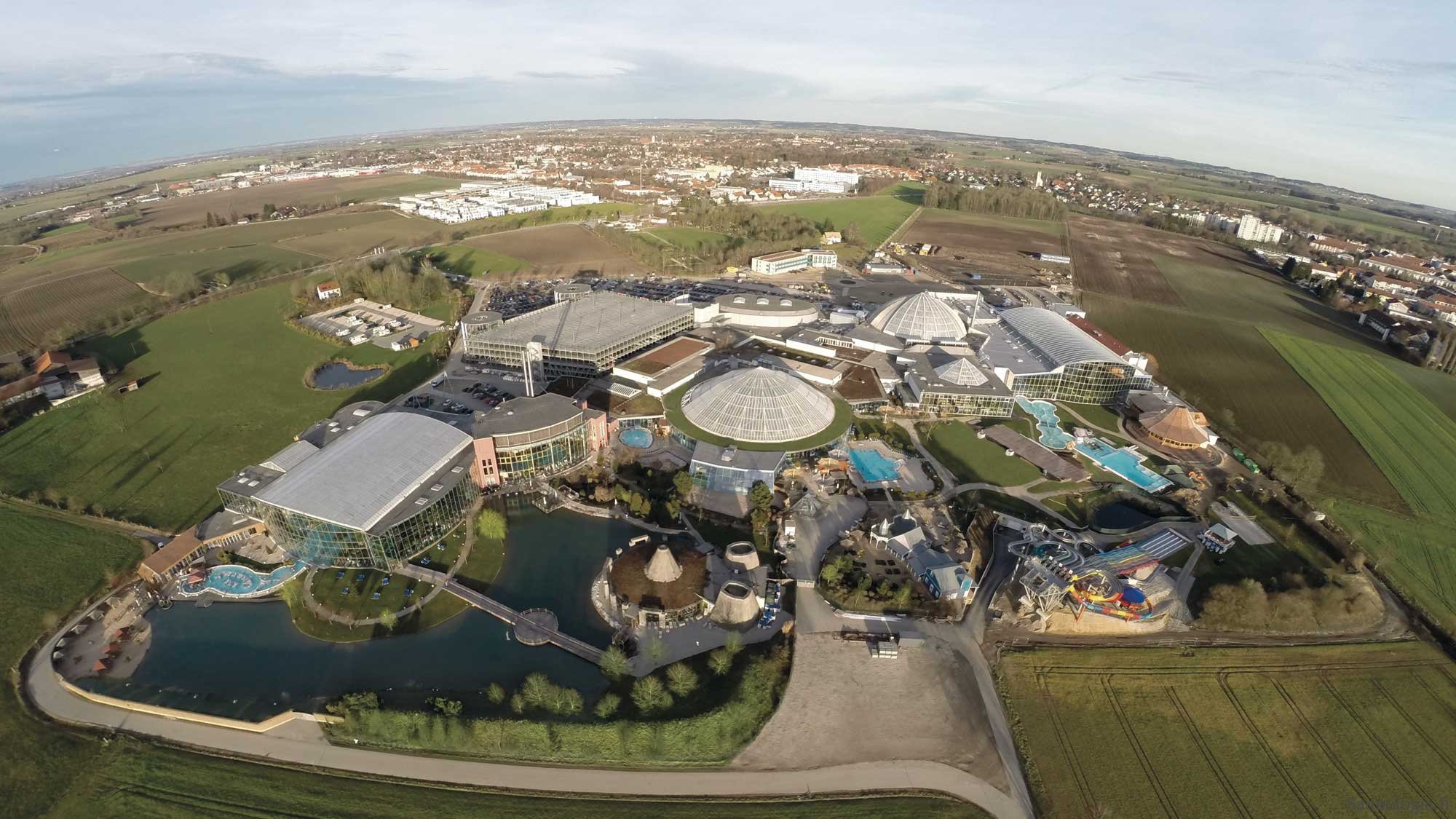 The world's largest sauna center at Therme Erding 