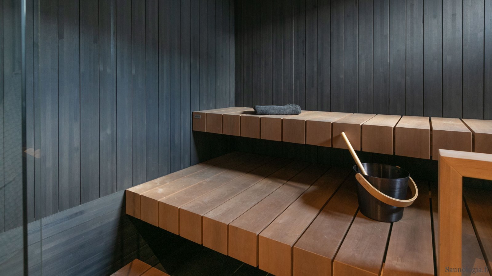 modern Finnish integrated sauna from 2020