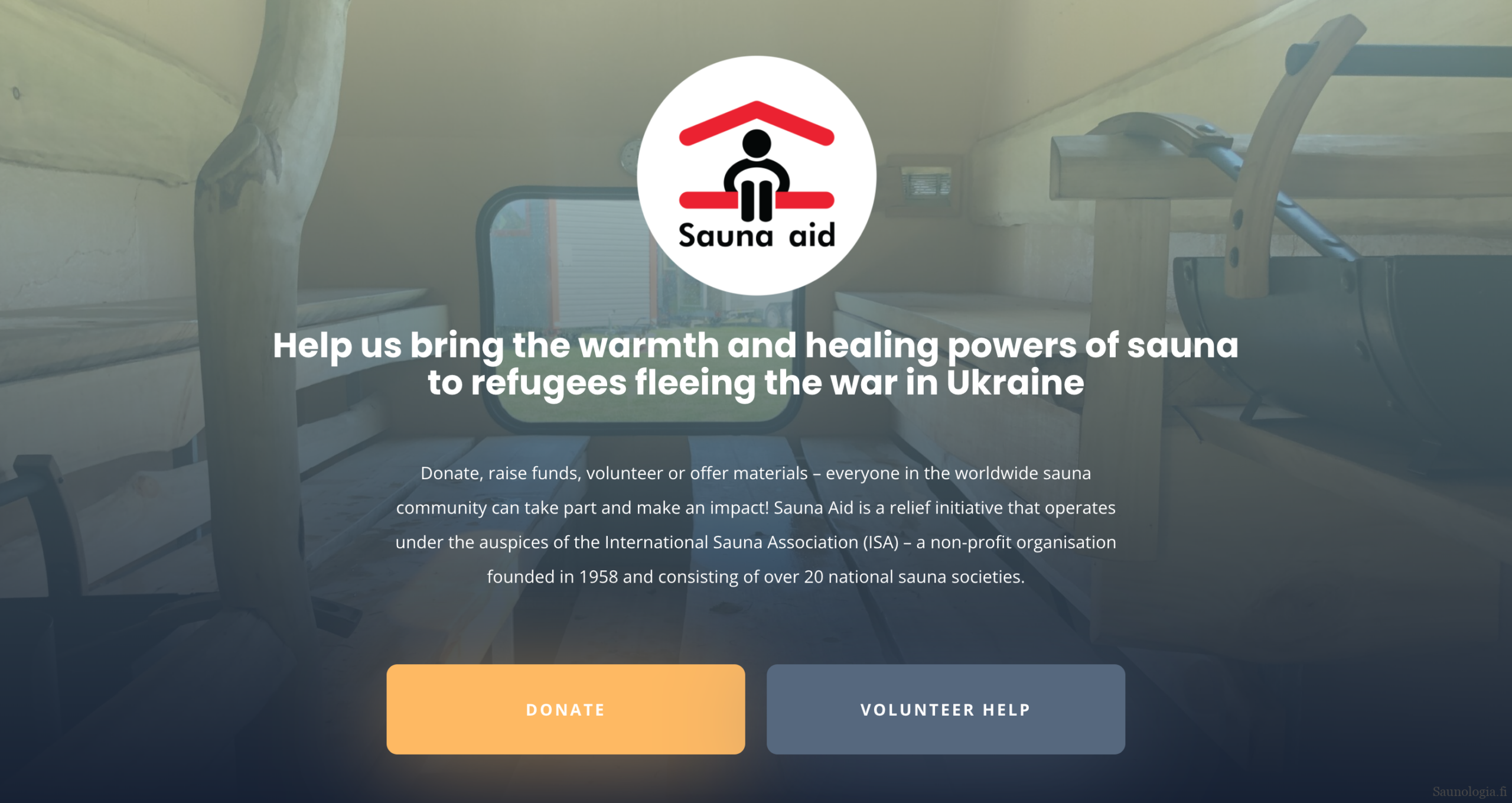 Keräys: Ukrainan pakolaisille sauna-apua